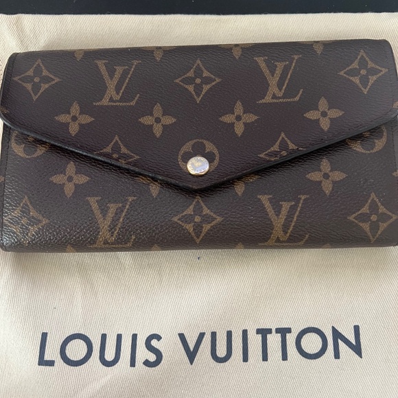 AUTHENTIC LOUIS VUITTON Sarah Long Wallet Rose Ballerine - Picture 8 of 12